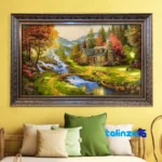 Handmade Carpet Wall Art - Top view pattern and color tone