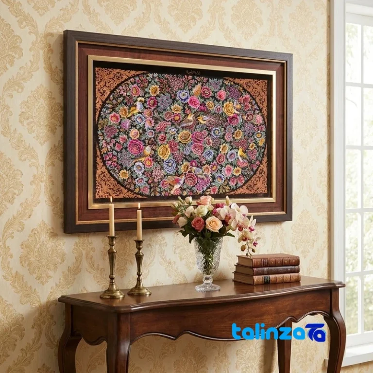 Handmade Carpet Wall Art - Top view pattern and color tone