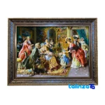 handwoven carpet art - Top view pattern and color tone