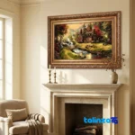 Handmade Carpet Wall Art - Top view pattern and color tone