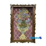 handwoven carpet wall art - Top view pattern and color tone