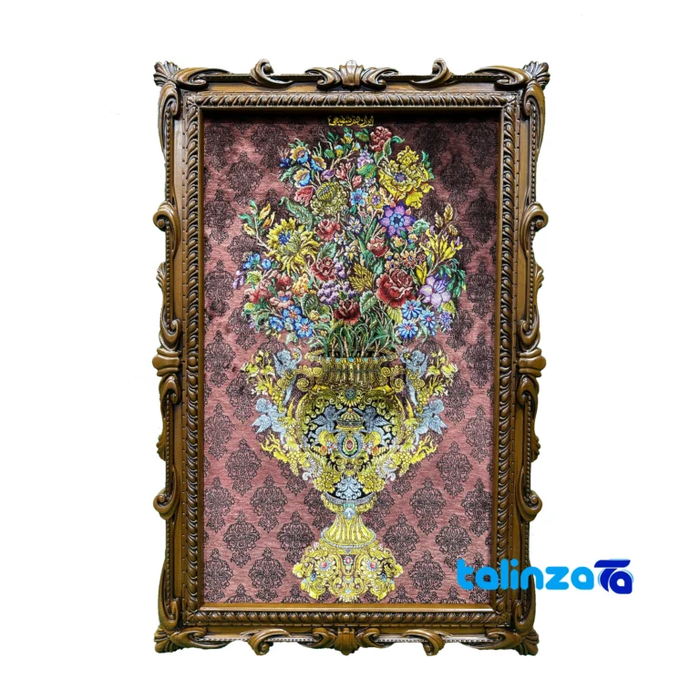 handwoven carpet wall art - Top view pattern and color tone