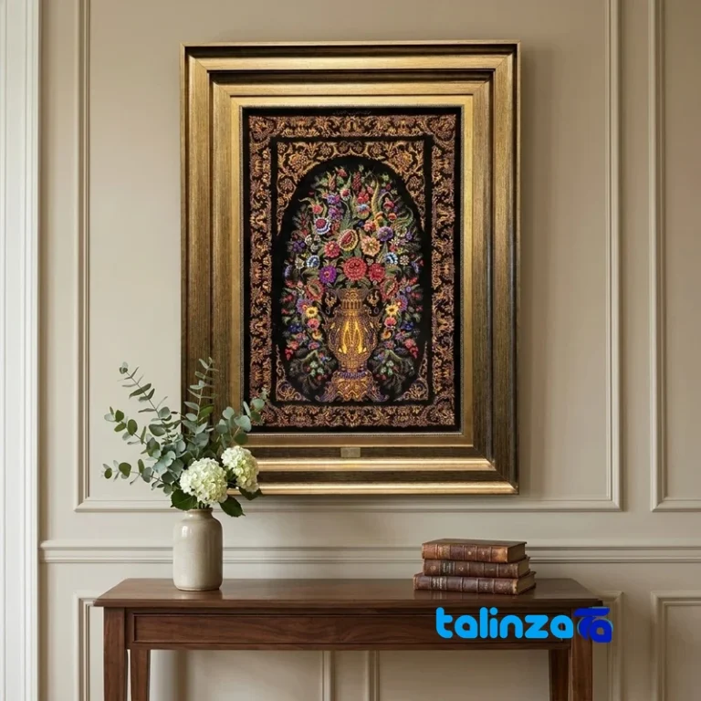 Handmade Carpet Wall Art - Top view pattern and color tone