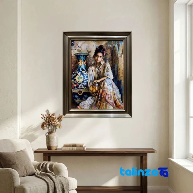 Handmade Carpet Wall Art - Top view pattern and color tone
