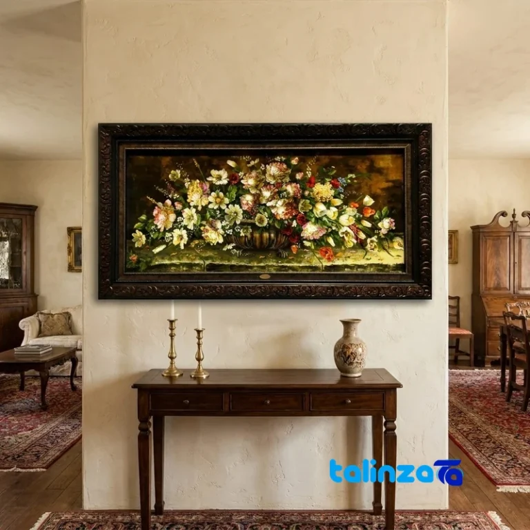 Handmade Carpet Wall Art - Top view pattern and color tone