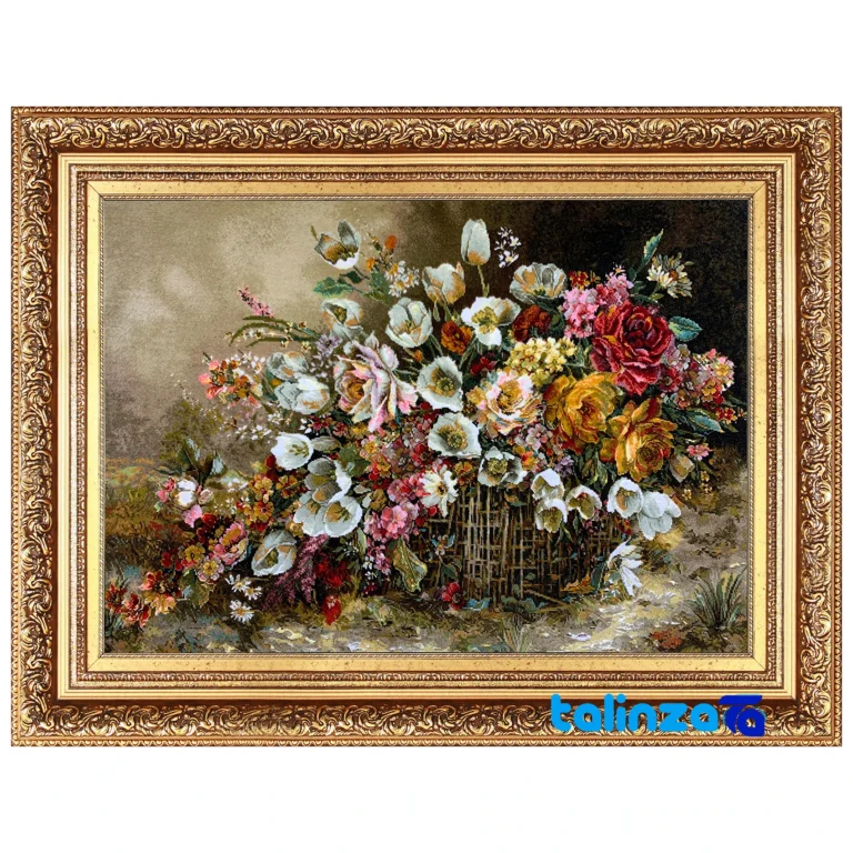Handmade Carpet Wall Art - Top view pattern and color tone