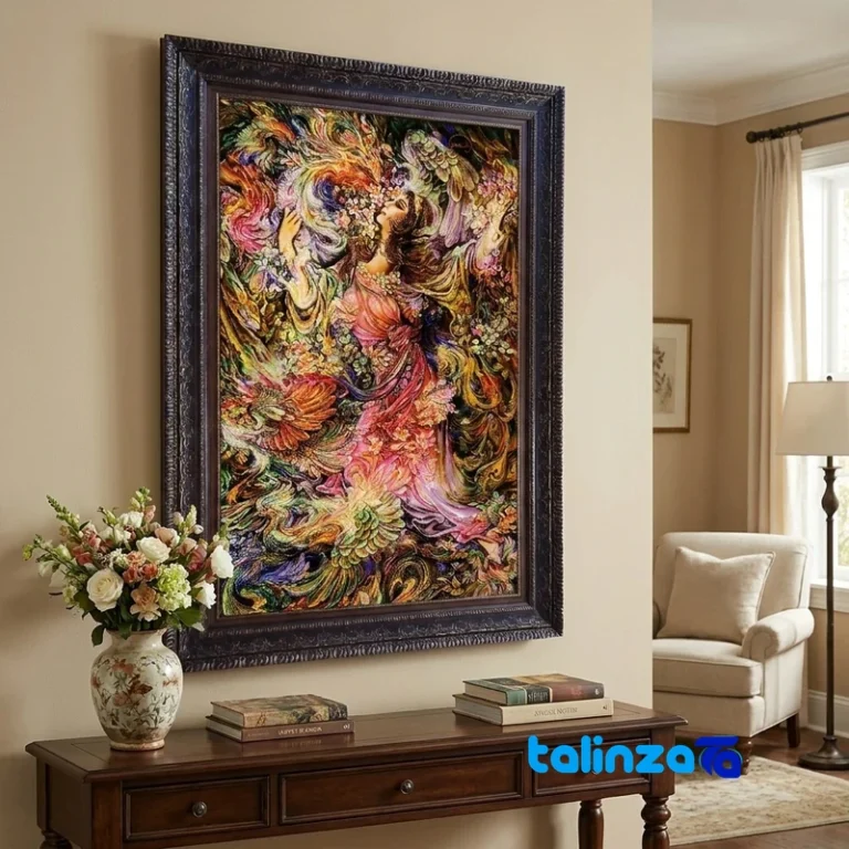 Handmade Carpet Wall Art - Top view pattern and color tone