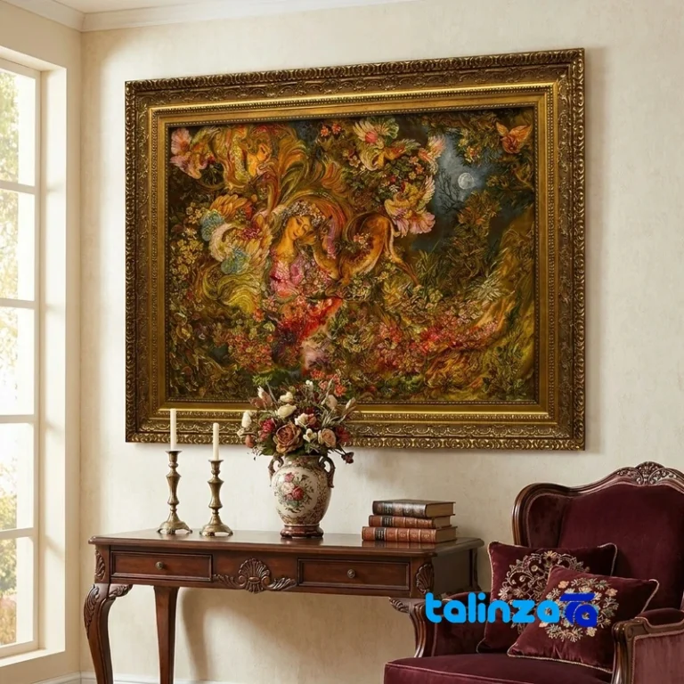 Handwoven Carpet Wall Art - Top view pattern and color tone