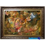handwoven tapestry - Top view pattern and color tone
