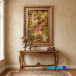 Handmade Carpet Wall Art - Top view pattern and color tone