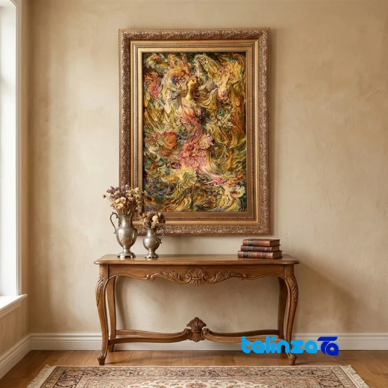 Handmade Carpet Wall Art - Top view pattern and color tone
