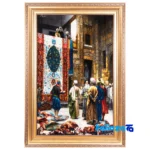Handwoven Carpet Wall Art - Top view pattern and color tone