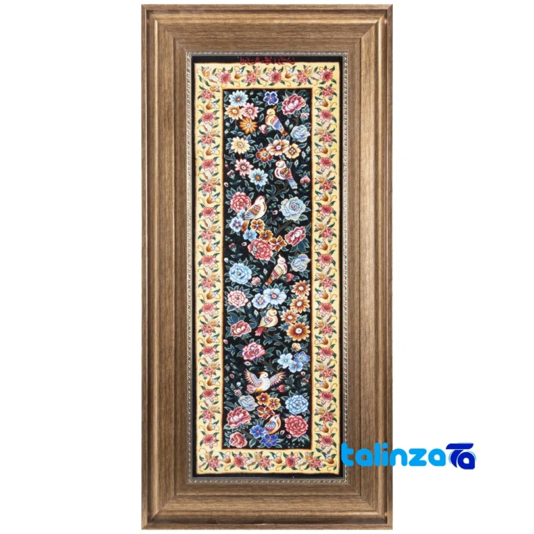 handwoven carpet wall art - Top view pattern and color tone