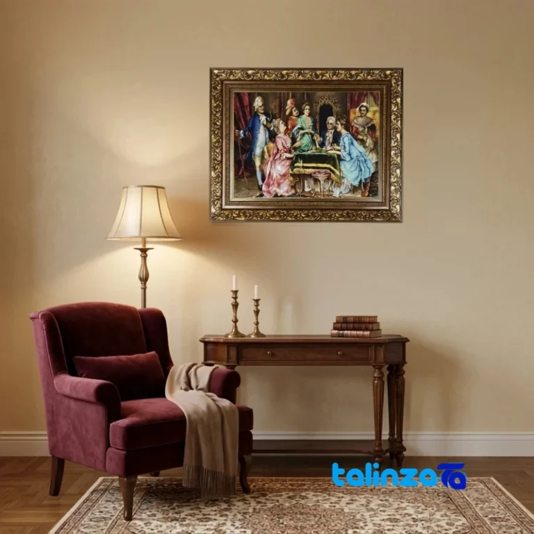 Handwoven Carpet Wall Art - Top view pattern and color tone