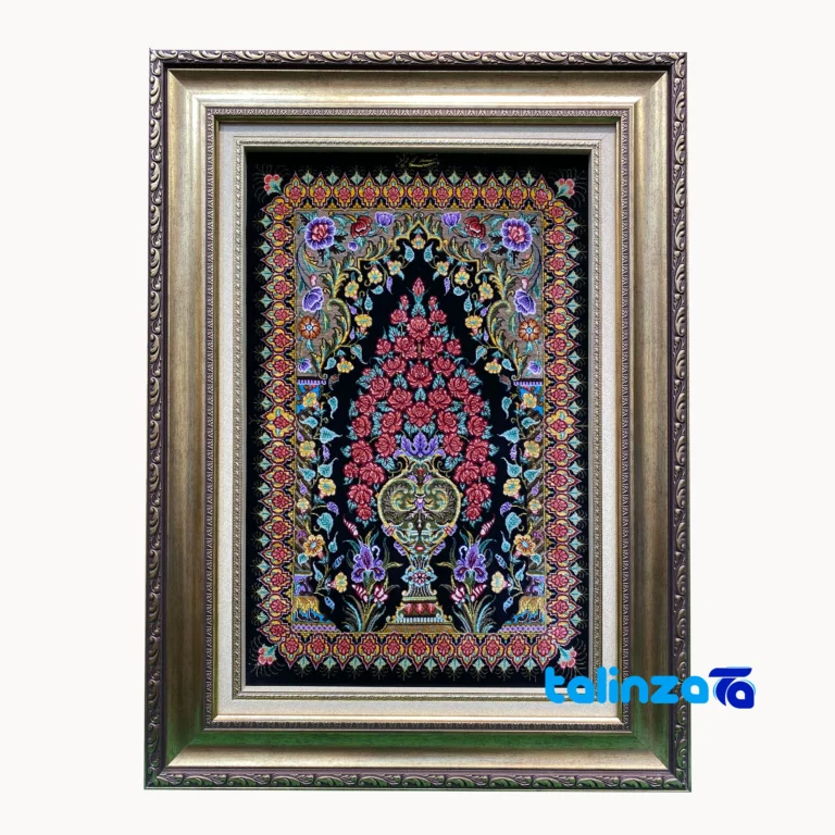 Handmade Carpet Wall Art - Top view pattern and color tone