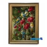 handwoven carpet wall art - Top view pattern and color tone