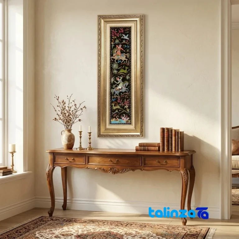 Handwoven Carpet Wall Art - Top view pattern and color tone