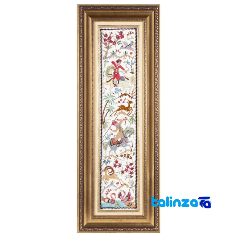 handwoven carpet wall art - Top view pattern and color tone