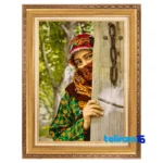 handwoven tapestry - Top view pattern and color tone