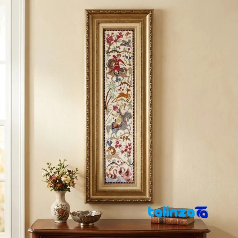 handwoven tapestry - Front view design and key details
