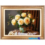handwoven carpet wall art - Top view pattern and color tone
