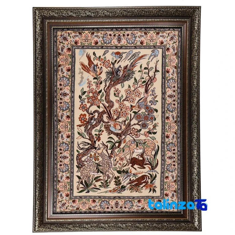 Handwoven Carpet Wall Art - Top view pattern and color tone