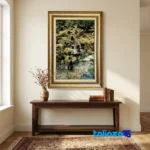 Handmade Carpet Wall Art - Top view pattern and color tone