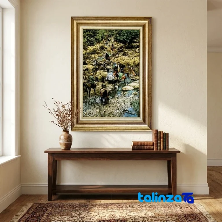 Handmade Carpet Wall Art - Top view pattern and color tone