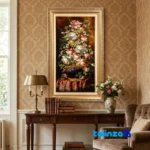 handwoven tapestry - Top view pattern and color tone