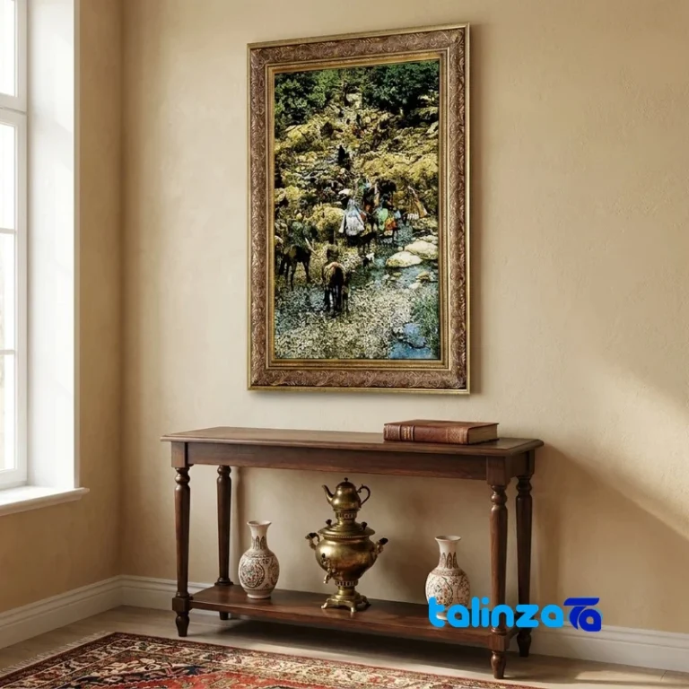Handmade Carpet Wall Art - Top view pattern and color tone