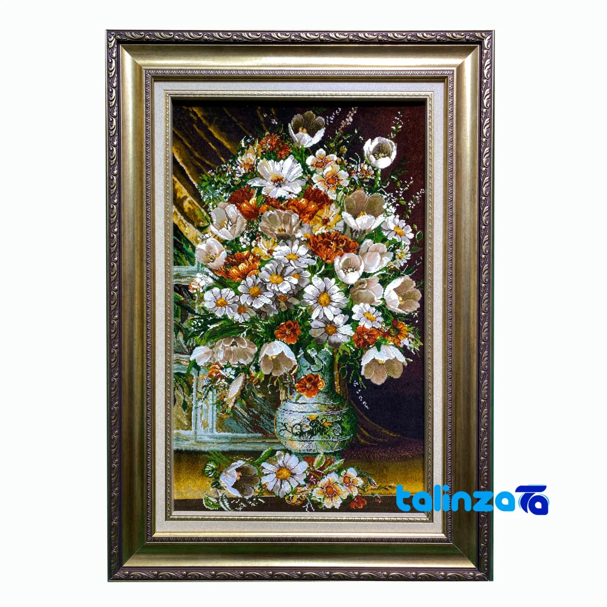 Handmade Carpet Wall Art - Top view pattern and color tone