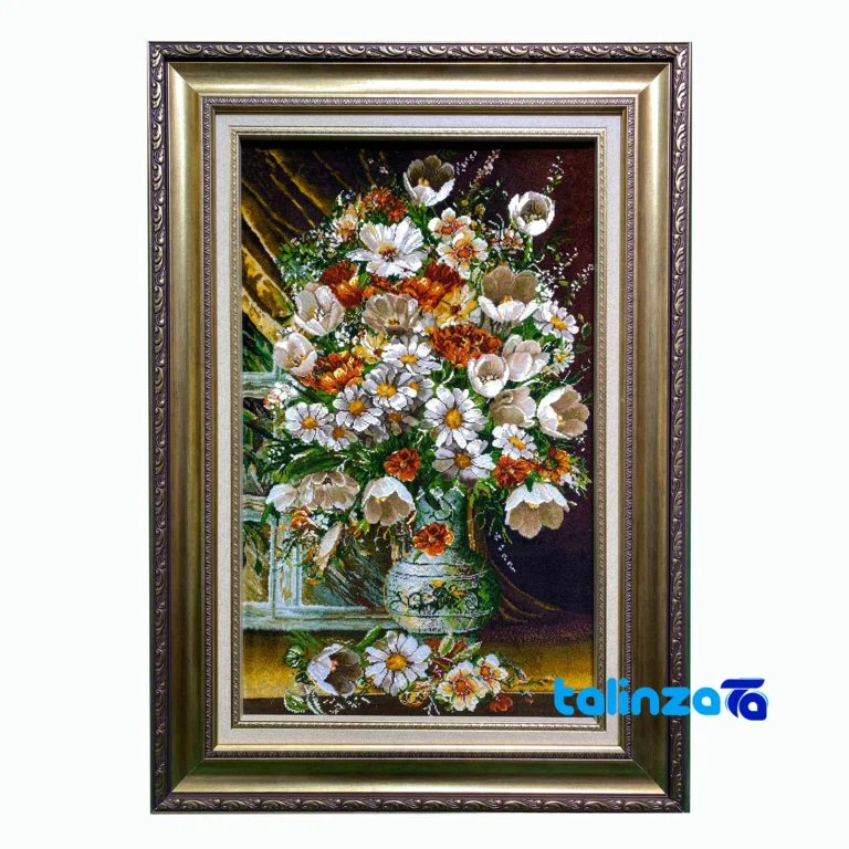 Handmade Carpet Wall Art - Top view pattern and color tone
