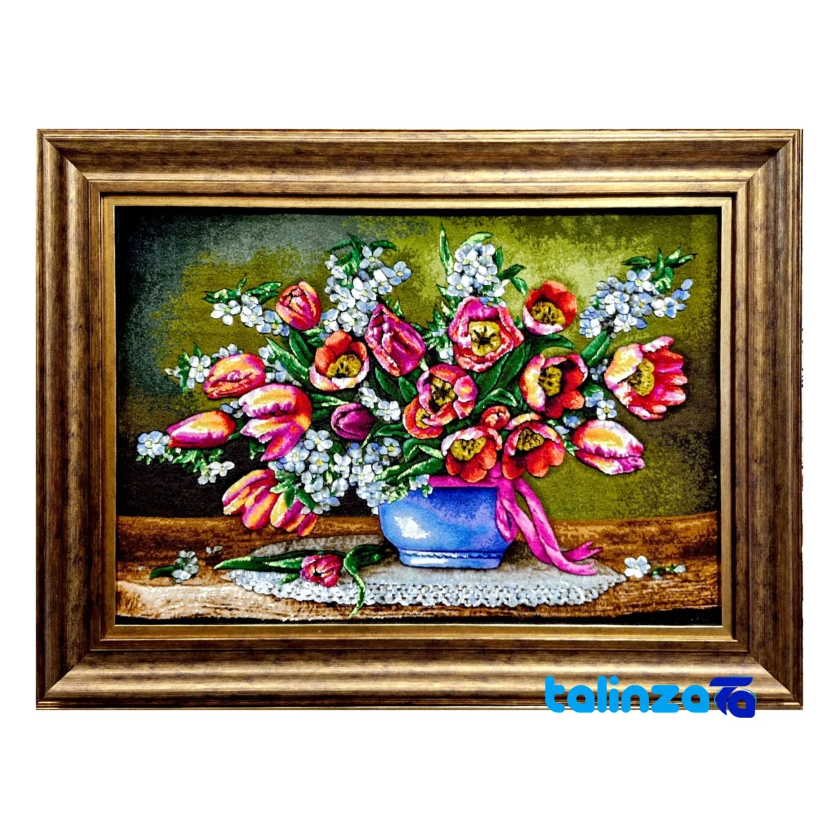 Handmade Carpet Wall Art - Top view pattern and color tone