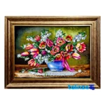 Handmade Carpet Wall Art - Top view pattern and color tone