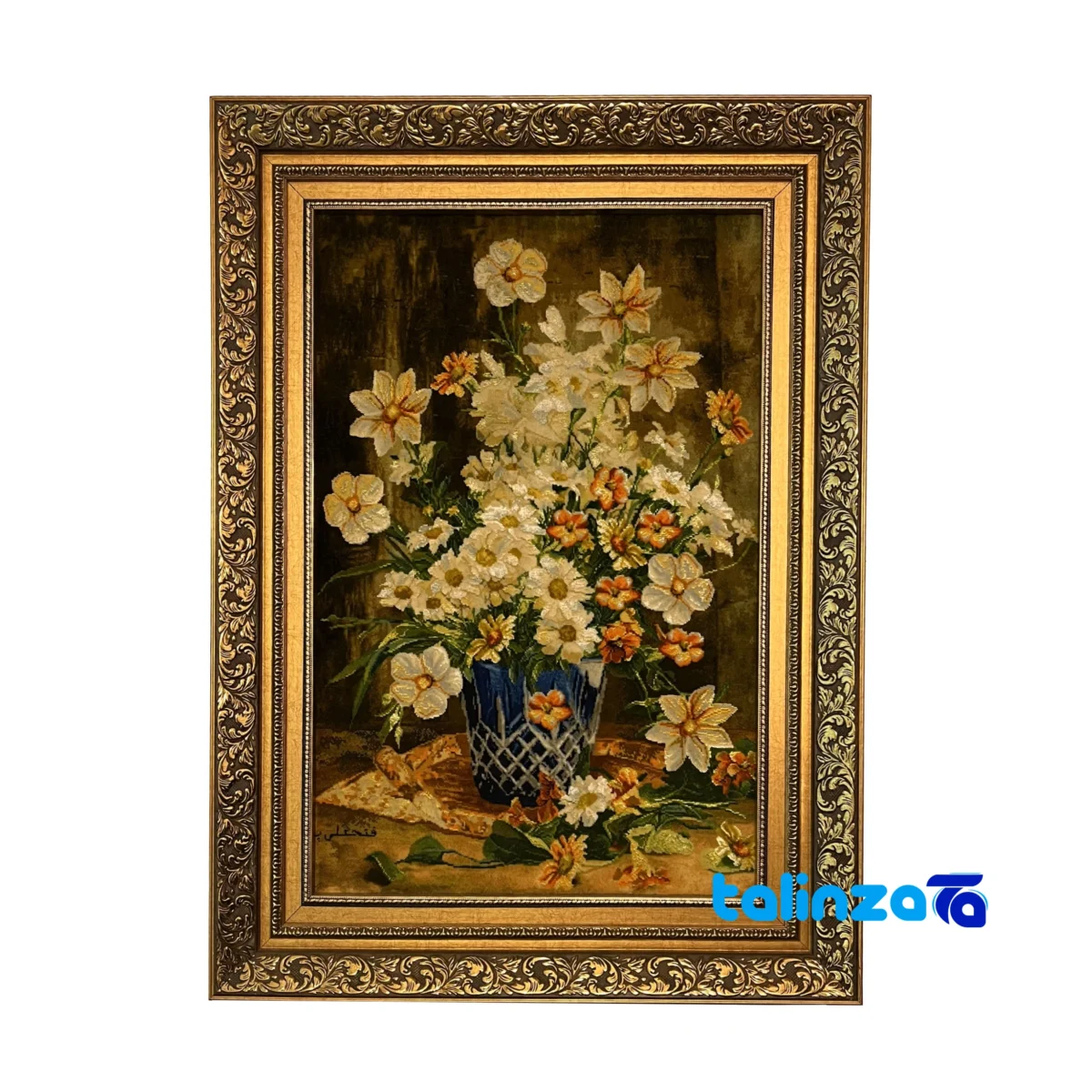 Handmade Carpet Wall Art - Top view pattern and color tone