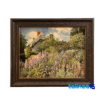 handwoven carpet wall art - Top view pattern and color tone