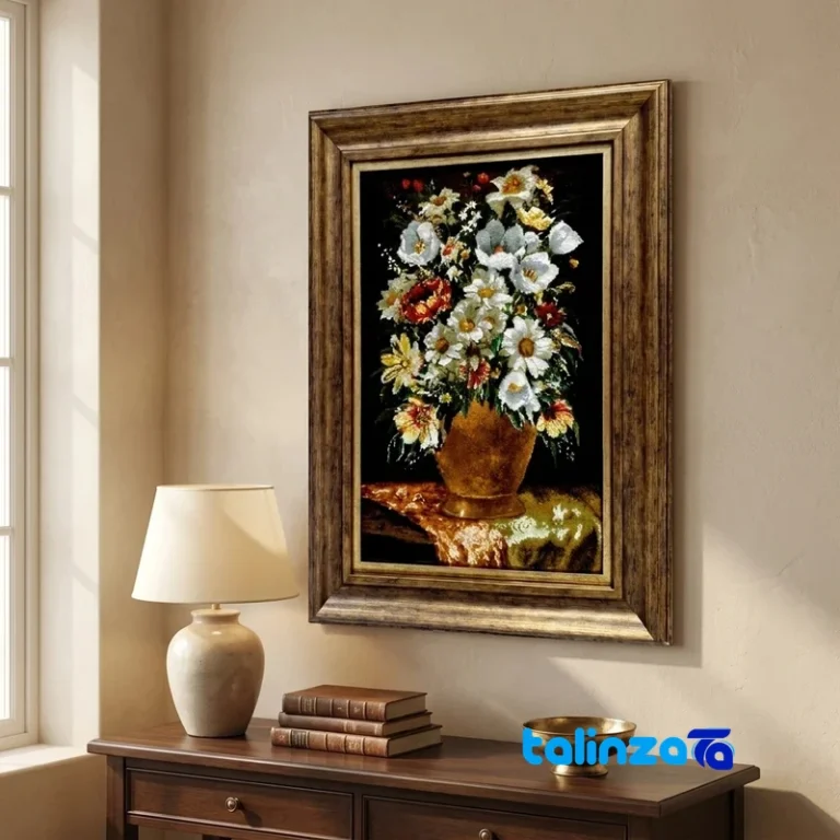 Handmade Carpet Wall Art - Top view pattern and color tone