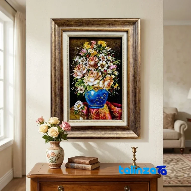 Handmade Carpet Wall Art - Top view pattern and color tone