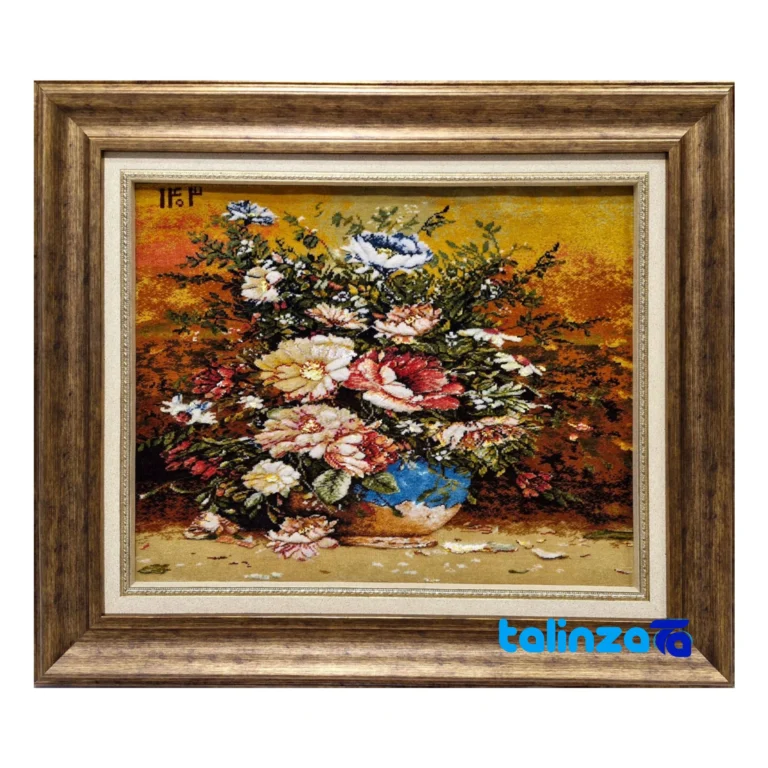 Handmade Carpet Wall Art - Top view pattern and color tone