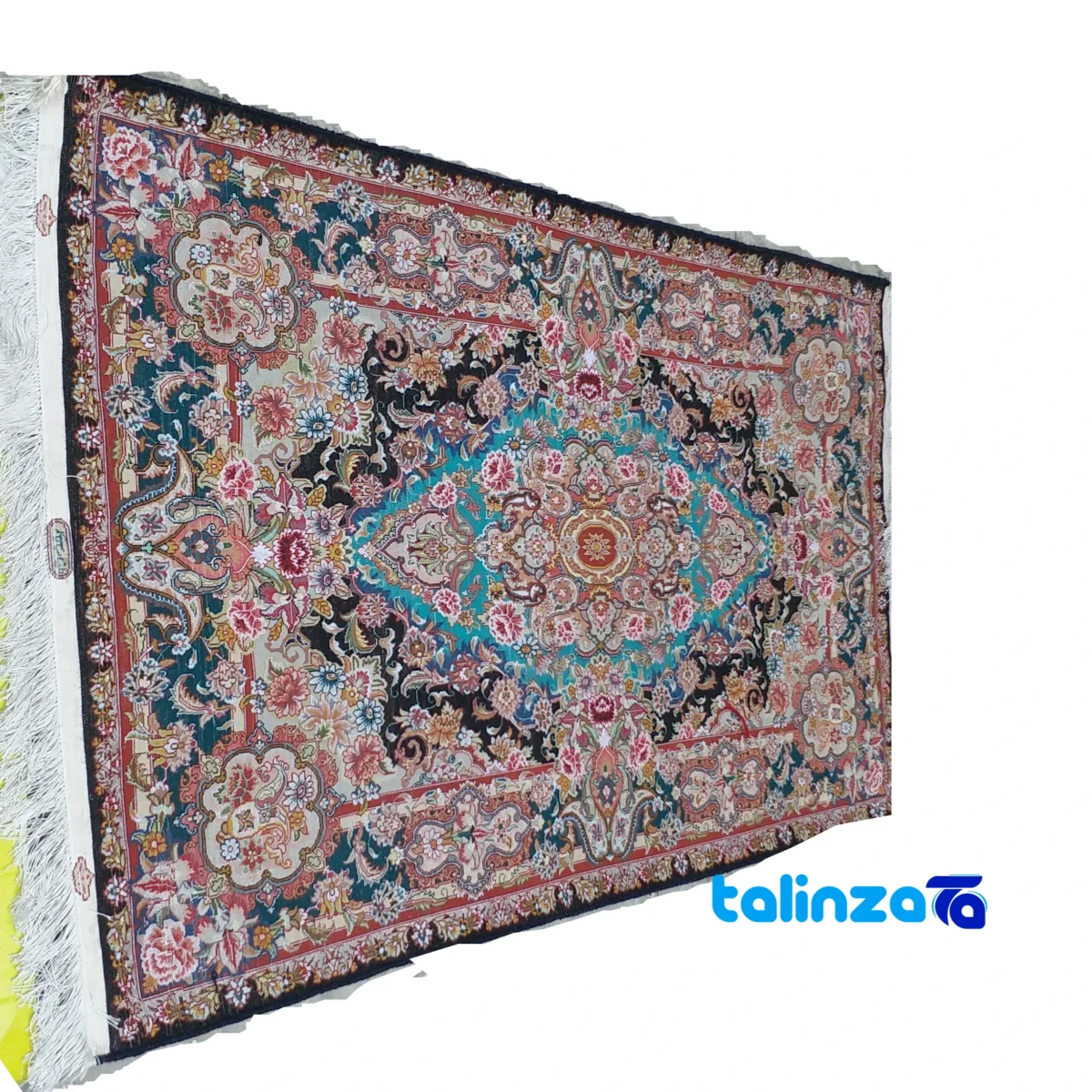 Zar & Nimsalari Handwoven Rug Traditional Design - Weave close-up showing material and craftsmanship