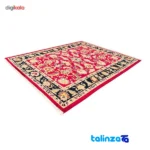 Handwoven Persian Carpet 9 Square Meters Red material and craftsmanship (Weave close-up)