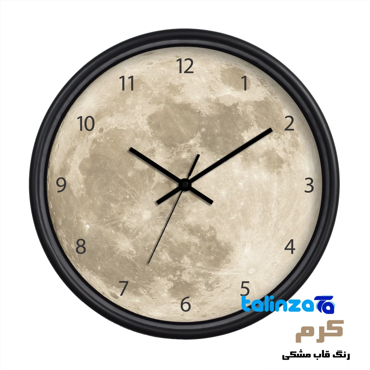 CW Moon Num Wall Clock Stylish Design thickness and build (Profile angle)