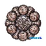 Magnificent Art4533 Copper Serving Bowl Plate Set Handcrafted label and packaging view)