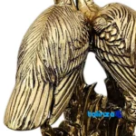 Brass Crane Sculpture Love Model - Packaging view showing label and