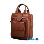 MA-10 Handmade Leather Handbag with Shoulder Strap - Packaging view showing label and