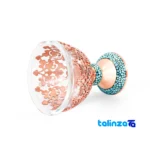 Detail view of Magnificent Art Turquoise Inlaid Seven Piece Nut Bowls Set nuts close-up texture