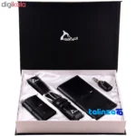 Close-up of Baraz Leather Gift Set for Men saffron strand quality