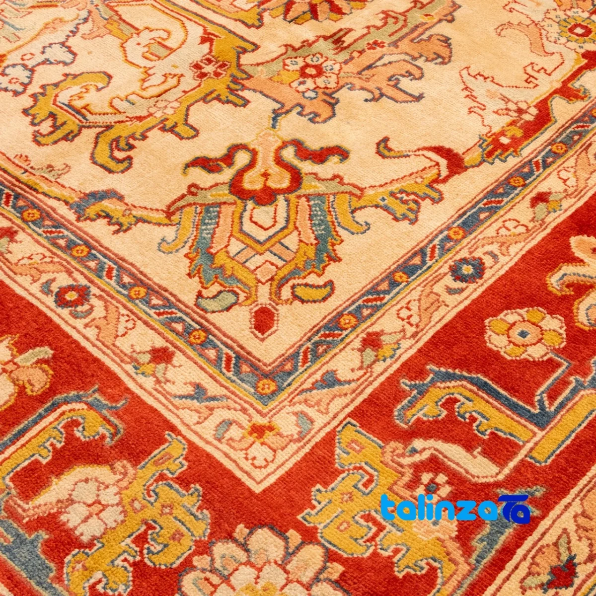 C Persia Handwoven Rug Elegant Design - Detail view showing pile texture close-up