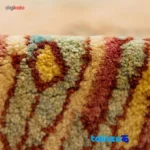 Handwoven Carpet 11m² Peach Design 102008 289 x pile texture close-up (Detail view)