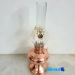 Naser al-Din Shah Brass Oil Lamp finish and material detail view)
